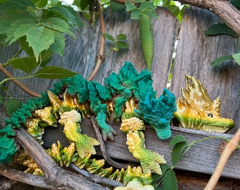 Autumn Dragon Fidget - Articulated Fall Sensory Toy, Made to Order