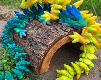 Gemstone Dragon Fidget - Articulated Fantasy Dragon with Crystal-Inspired Detail - Made to Order Toy