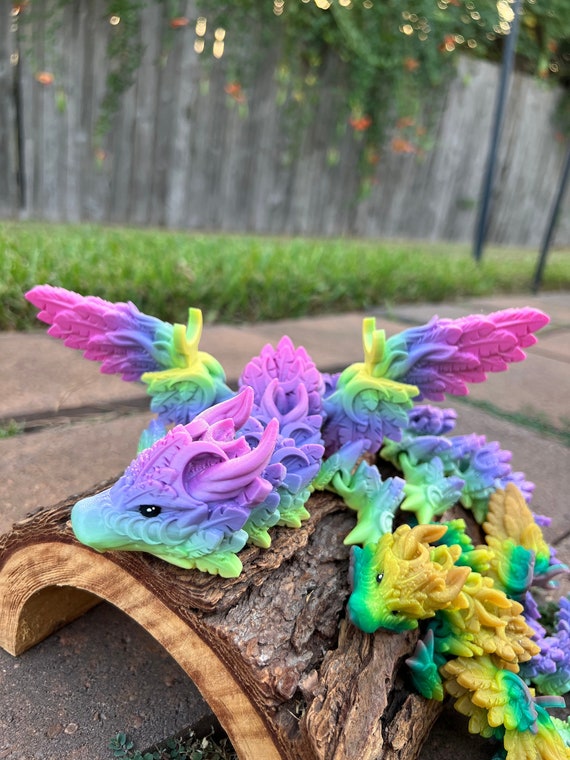 Lunar Wing Dragon Fidget - Articulated Flying Moon Dragon With