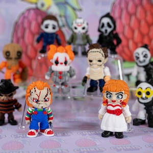 Mini Horror Movie Flexi Figures - Freddy, Jason, Michael, Pennywise & More