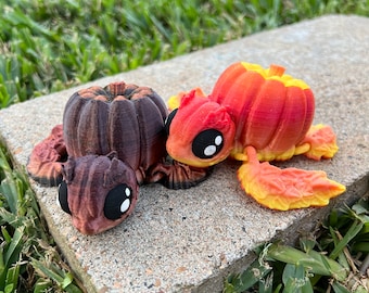 Articulated Pumpkin Turtle Fidget Toy: Halloween Decor, Candy Holder