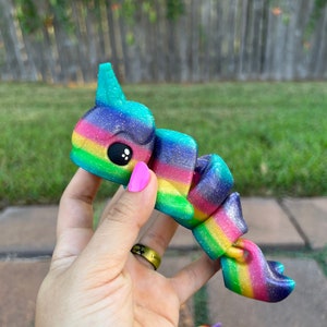 Ice Cream Narwhal Fidget Toy: Articulated Sensory Narwhal