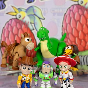 Toy Cowboy & Space Ranger Inspired Flexi Mini Figures | Articulated Pocket Figures | Keychain Option | Desk Buddy | Fidget Toy