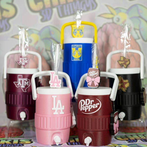 Custom Logo Can Holder | Personalized 3D Printed Cooler Sleeve with Straw Topper