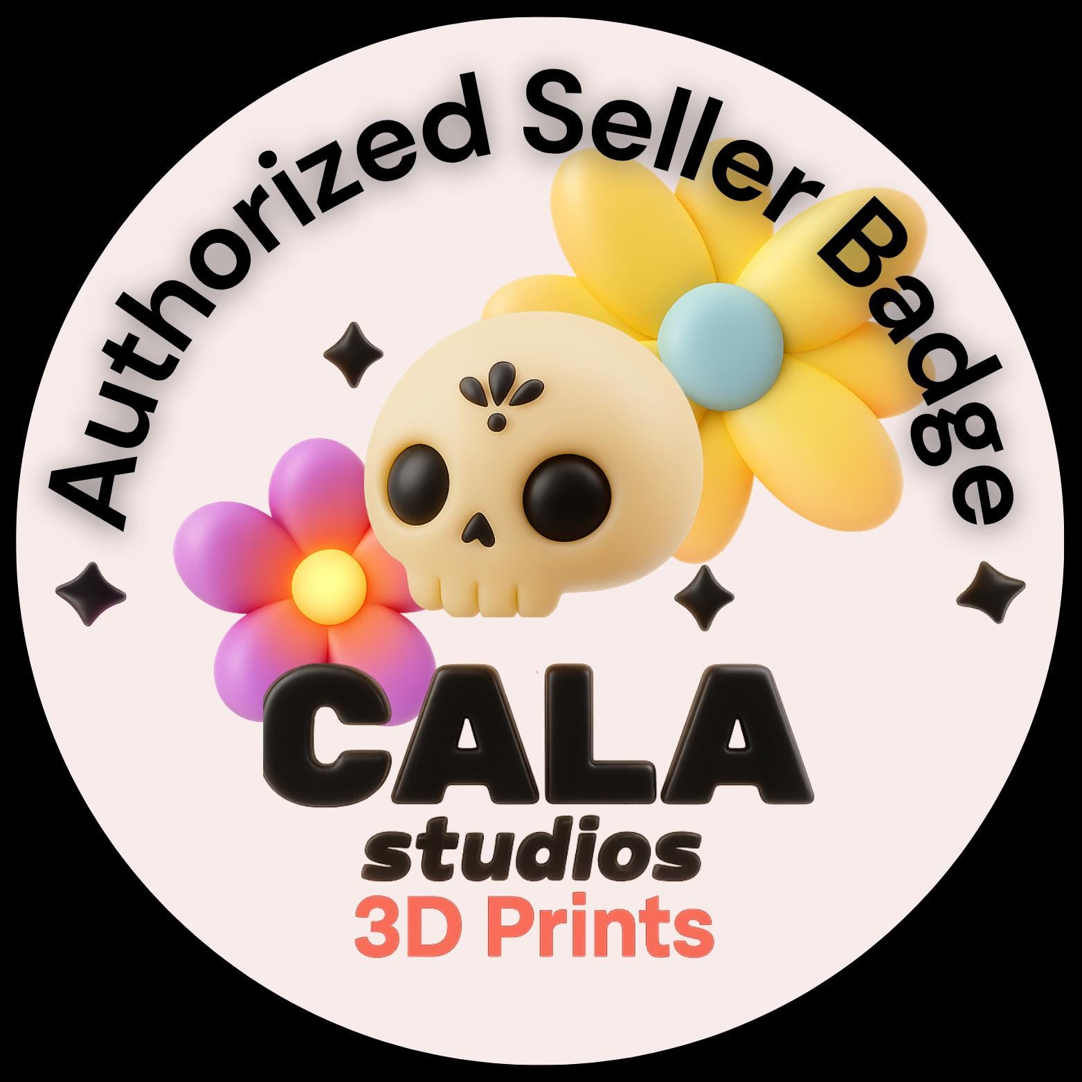 みみすけ　オーダー3Dプリント Talavera Cempasúchil Clicker | 3D Printed Fidget Toy | Día De Los