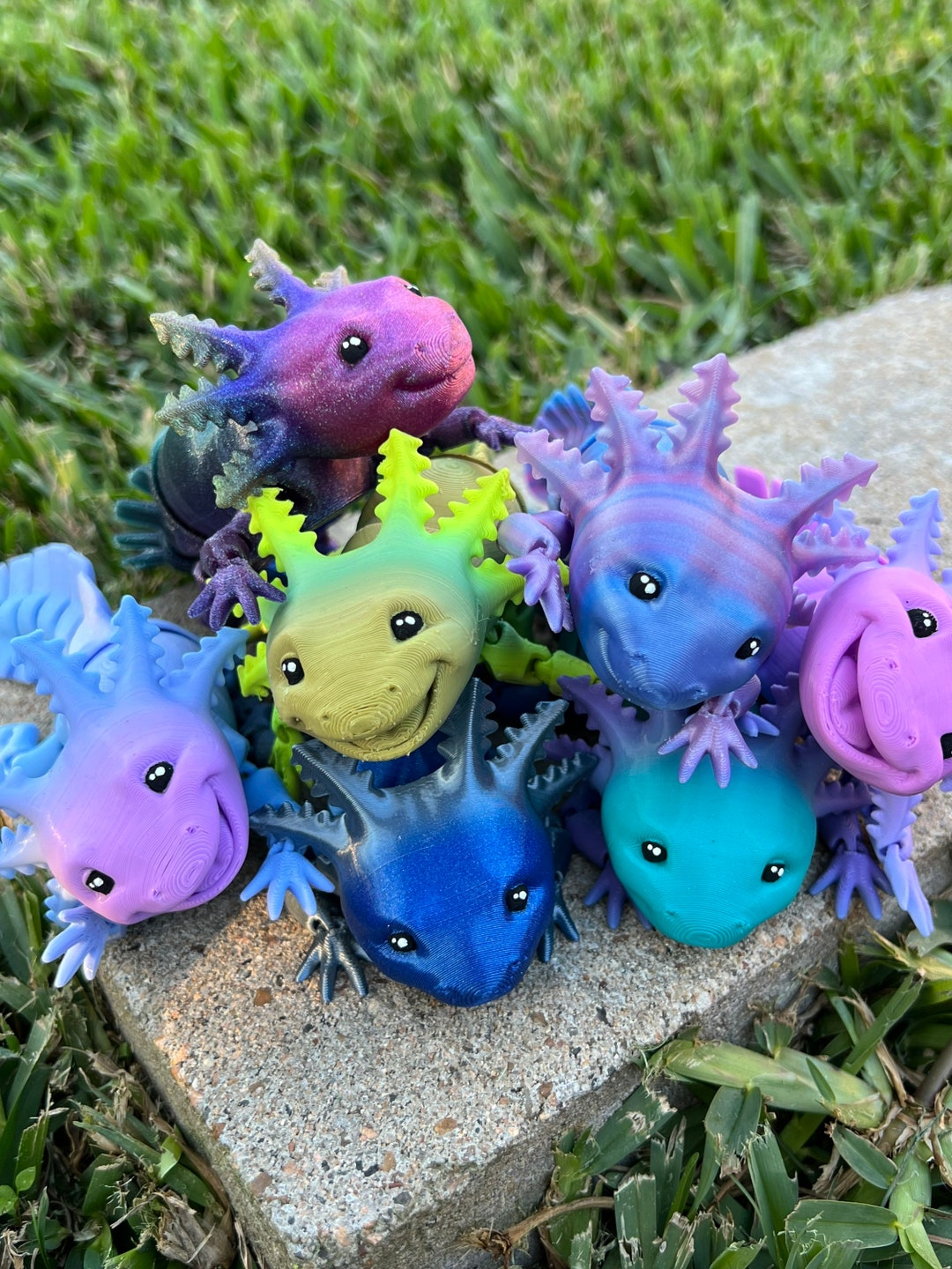 Axolotl Articulated Fidget ready to Ship Sensory Axolotl Etsy Finland
