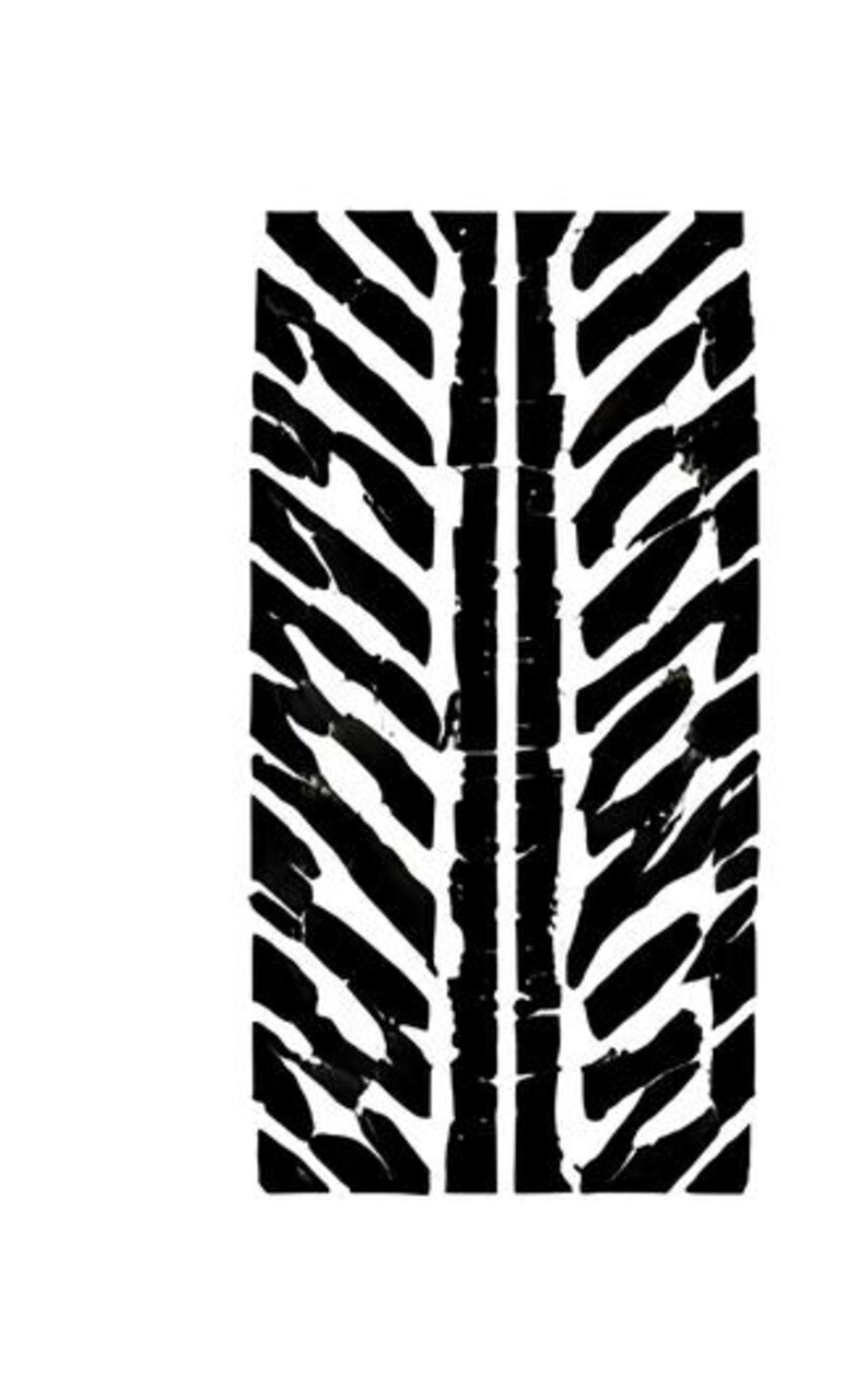 Tire Tracks SVG Bundle – 21 Unique Black Outline Tread Icons, Bold Line ...