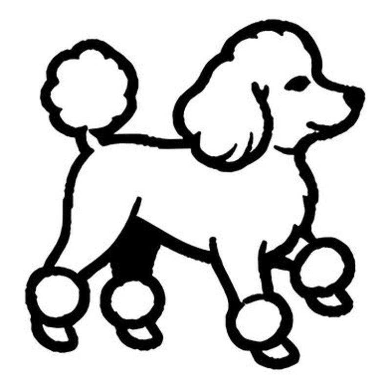 Poodle SVG Icon Set – 25 Distinct Black Outline Canine Illustrations ...