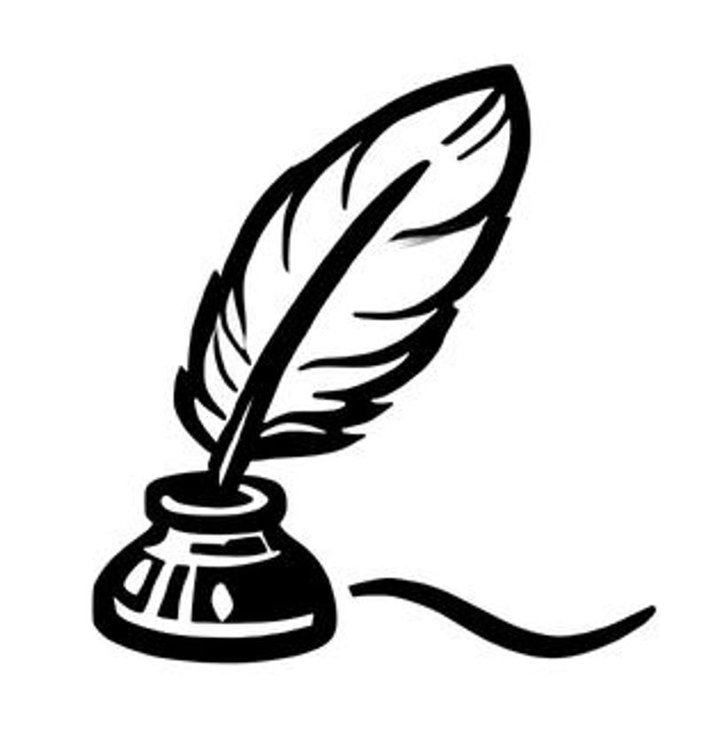 Feather Pen SVG Icons Bundle – 24 Unique Black Outline Quill, Bold Line ...