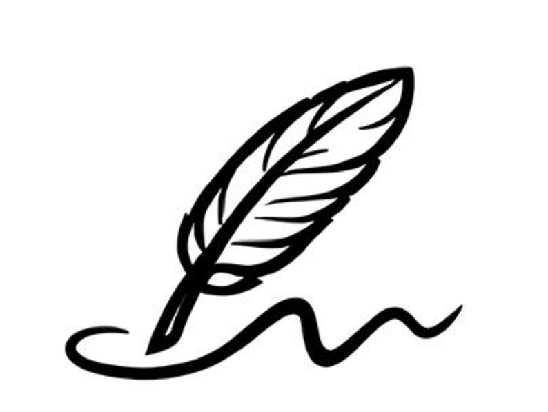 Feather Pen SVG Icons Bundle – 24 Unique Black Outline Quill, Bold Line ...