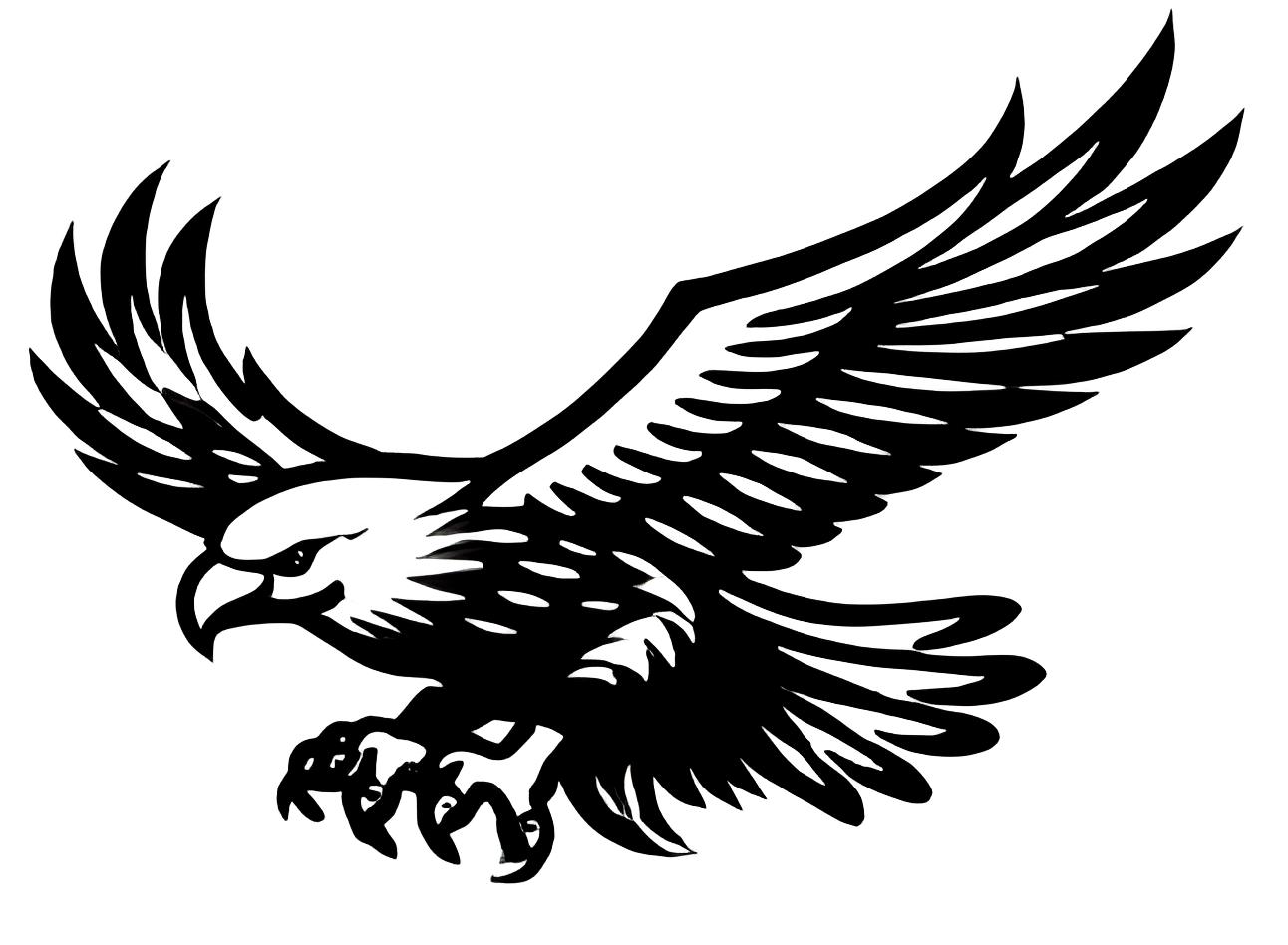 20 Eagle SVG Bundle - Bold Black Line Eagle Icons Flying and Perched ...