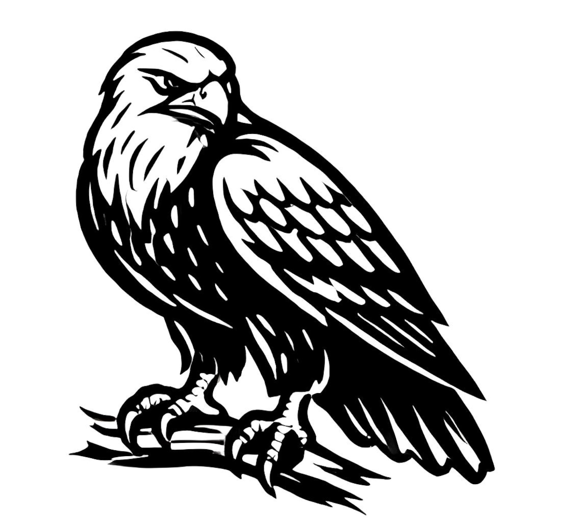 20 Eagle SVG Bundle - Bold Black Line Eagle Icons Flying and Perched ...