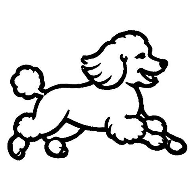 Poodle SVG Icon Set – 25 Distinct Black Outline Canine Illustrations ...