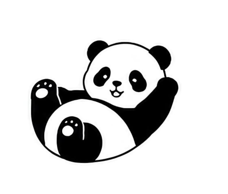Small Addition Icon Cute Panda SVG Icon Bundle – 25 Unique Black Outline Bear Designs, Bold ...