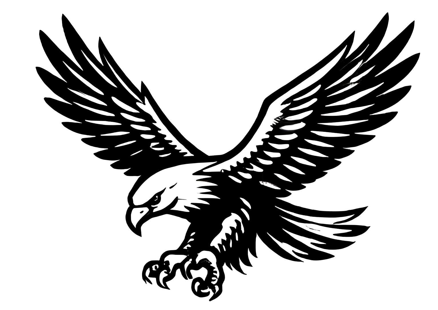 20 Eagle SVG Bundle - Bold Black Line Eagle Icons Flying and Perched ...