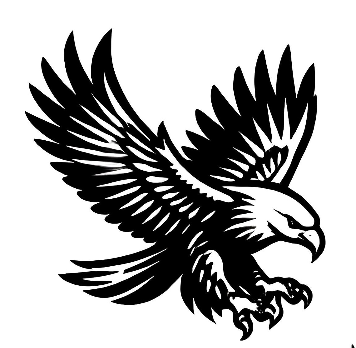 20 Eagle SVG Bundle - Bold Black Line Eagle Icons Flying and Perched ...