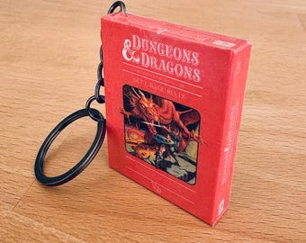 Portachiavi ダンジョンズ & ドラゴンズ レッド ボックス – ミニ スカトラ セット ベース オリジナル |ヴィンテージRPG