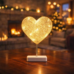 Heart Table Lamp - Etsy Heart Table Lamp - Etsy