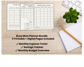 Beginner Budget Bundle Printable | Budget Planner, Expense Tracker & Savings Sheets | Canva Editable | Instant Download