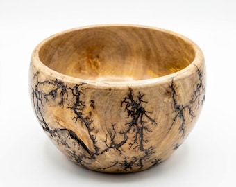 Personalized Mango Wood Yarn Bowl – Thunderstorm Resin Inlay – Crochet & Knitting Bowl –Handmade  Yarn Bowl with Sky Blue Resin - 7x7x4