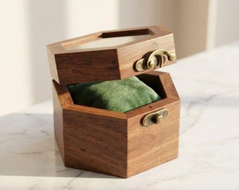 Vintage Rustic Wooden Watch Box: Single Watch Storage Organizer