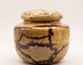Handmade Small Wooden Resin Urn – Mini Keepsake Ashes Urn, Unique Epoxy Wood Memorial Urn, Cremation Keepsake