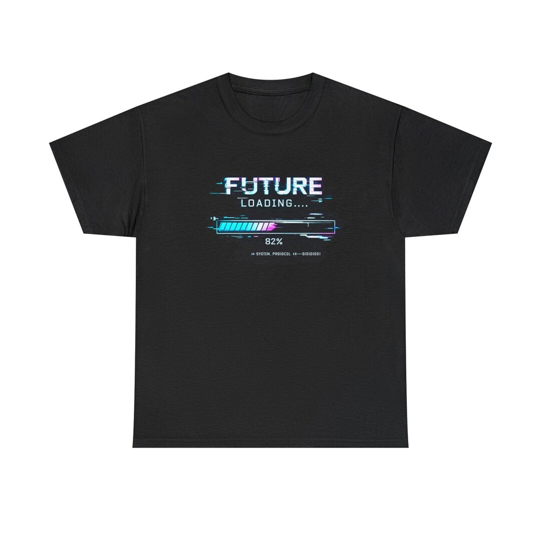 Future Loading Graphic Tee | Sci-fi Progress Bar Tech Shirt - Etsy