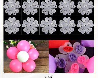 Balloon Flower Clips 1-20 Pack Garland Holder Ties, Balloon Arch Decoration Tool for Wedding Birthday Party