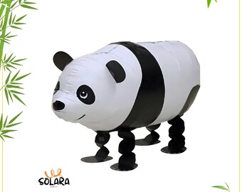 Panda Walking Animal Balloon 65cm Airwalker, Helium Kids Birthday Party Decoration with Ribbon