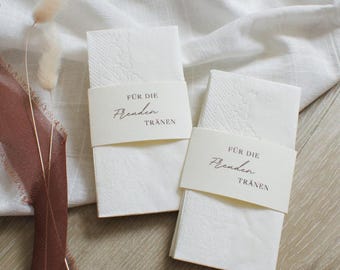 Tears of joy | Tissue band in a minimalist design | Elegant Wedding | Canvas template | DIY wedding
