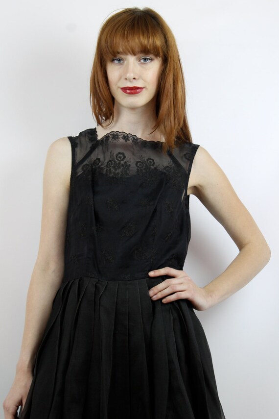 Black Prom Dress 50s Cocktail Dress 50s Party Dre… - image 3