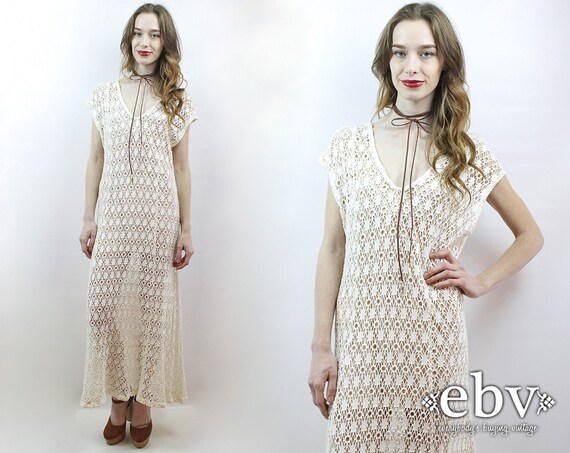 Festival Dress Crochet Maxi Dress Hippie Dress Hip