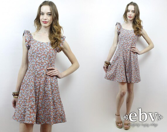 90s Floral Romper 90s Romper Ruffled Floral Romper