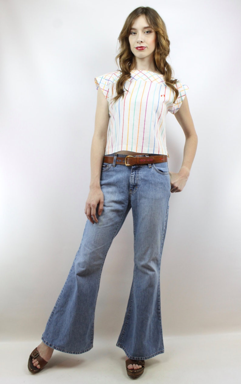 hippy flared trousers