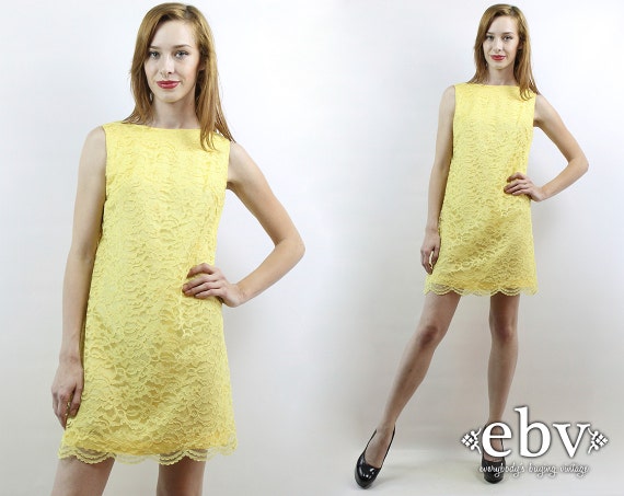 yellow scalloped dress