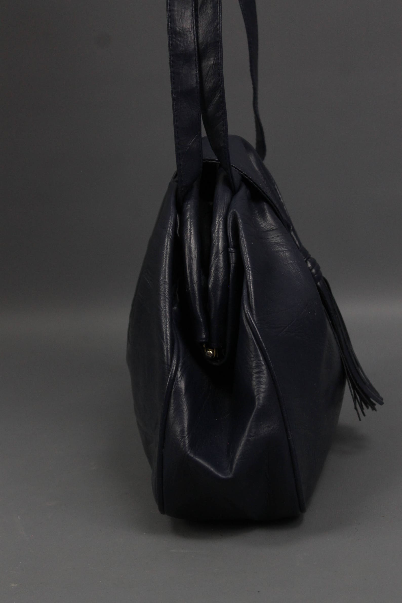 Navy Tassel Bag Navy Blue Handbag Navy Blue Purse Shoulder Bag Etsy