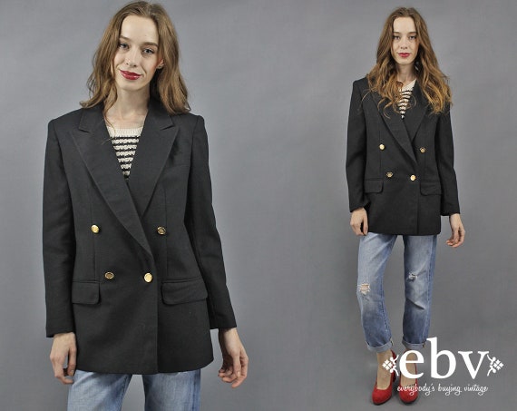 Black Tux Jacket Black Wool Blazer Menswear Jacket