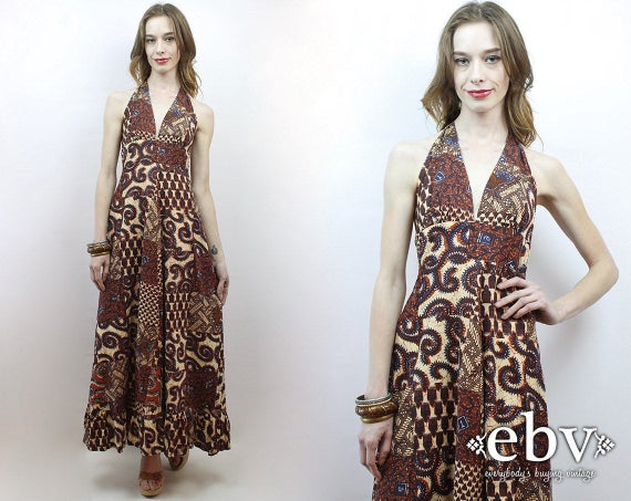 vintage hippie maxi dress