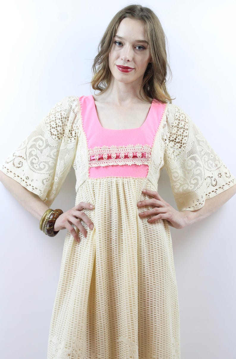 Lace Maxi Dress Hippie Wedding Dress Hippy Wedding Dress Boho Etsy