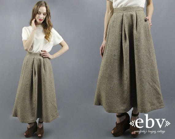 tweed maxi skirt