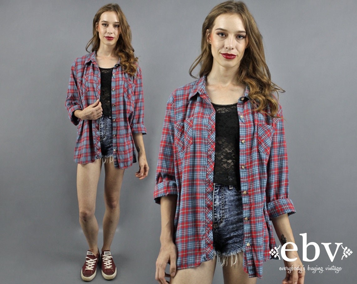 Oversized Flannel Shirt 90s Flannel 