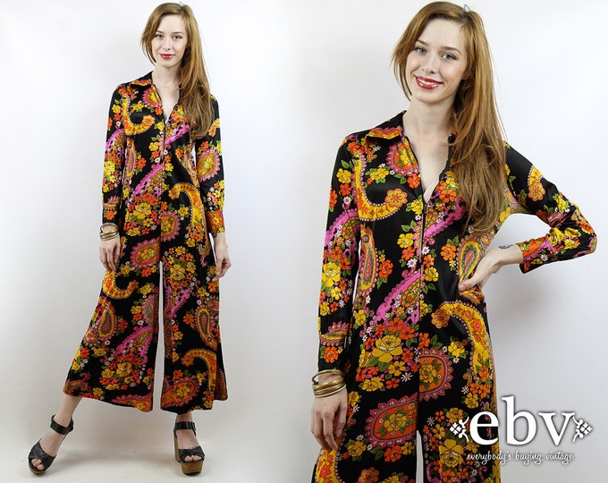 Hippie Jumpsuit Hippy Jumpsuit Wide Leg Jumpsuit 70s Jumpsuit Etsy