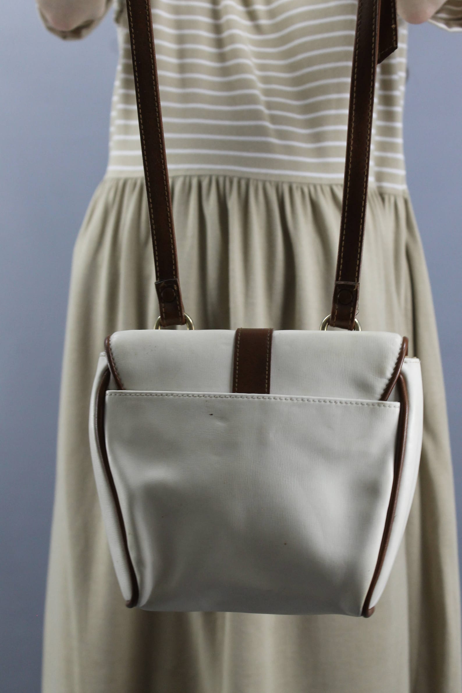 Crossbody Purse White Leather Purse Liz Claiborne Purse White Etsy