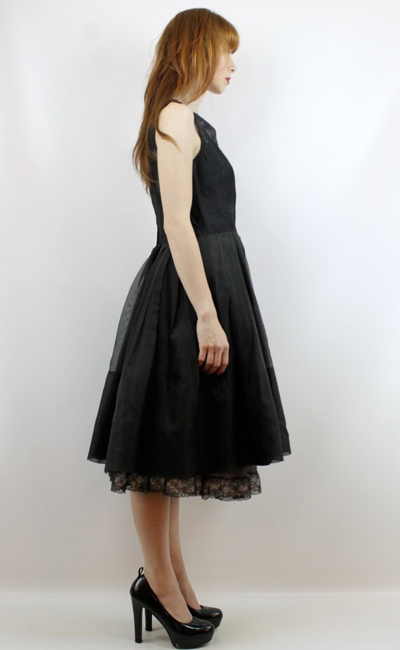 Black Prom Dress 50s Cocktail Dress 50s Party Dre… - image 4