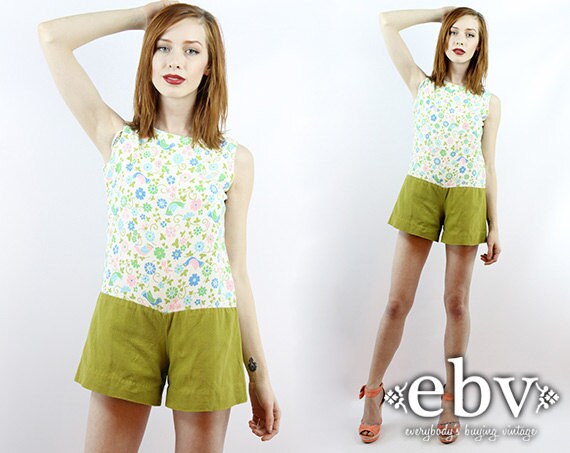 Vintage Romper Vintage Playsuit Vintage Jumper 60s