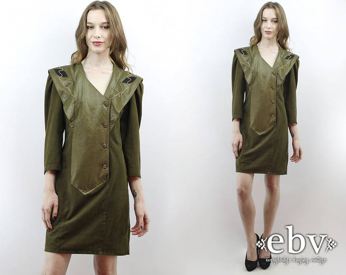 Strong Shoulders Dress 1980s Dress Microsuede Dress 80s Dress Etsy