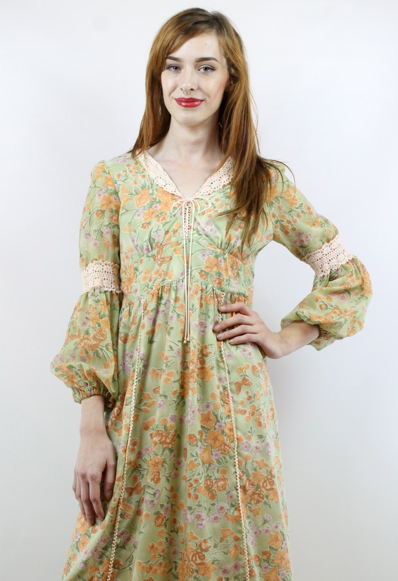 Vintage Hippie Dress 70s Dress Hippy Dress Boho Dress Festival - Etsy
