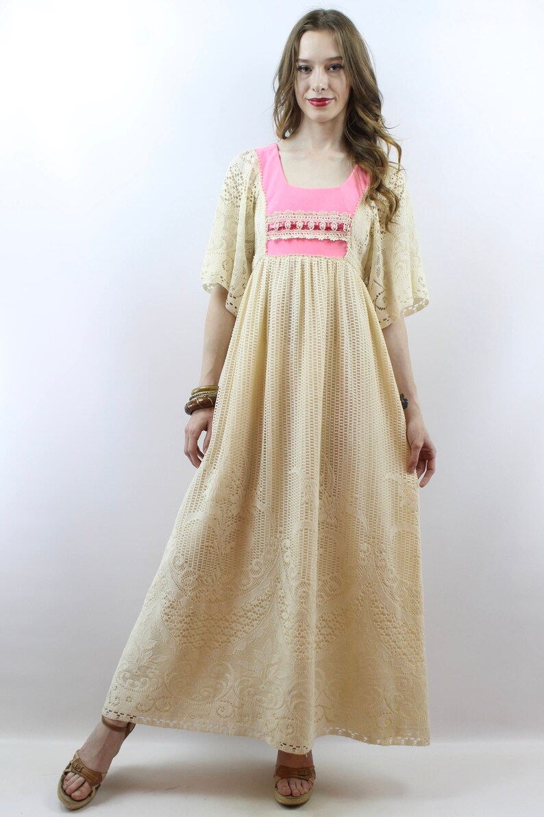 Lace Maxi Dress Hippie Wedding Dress Hippy Wedding Dress Boho Etsy