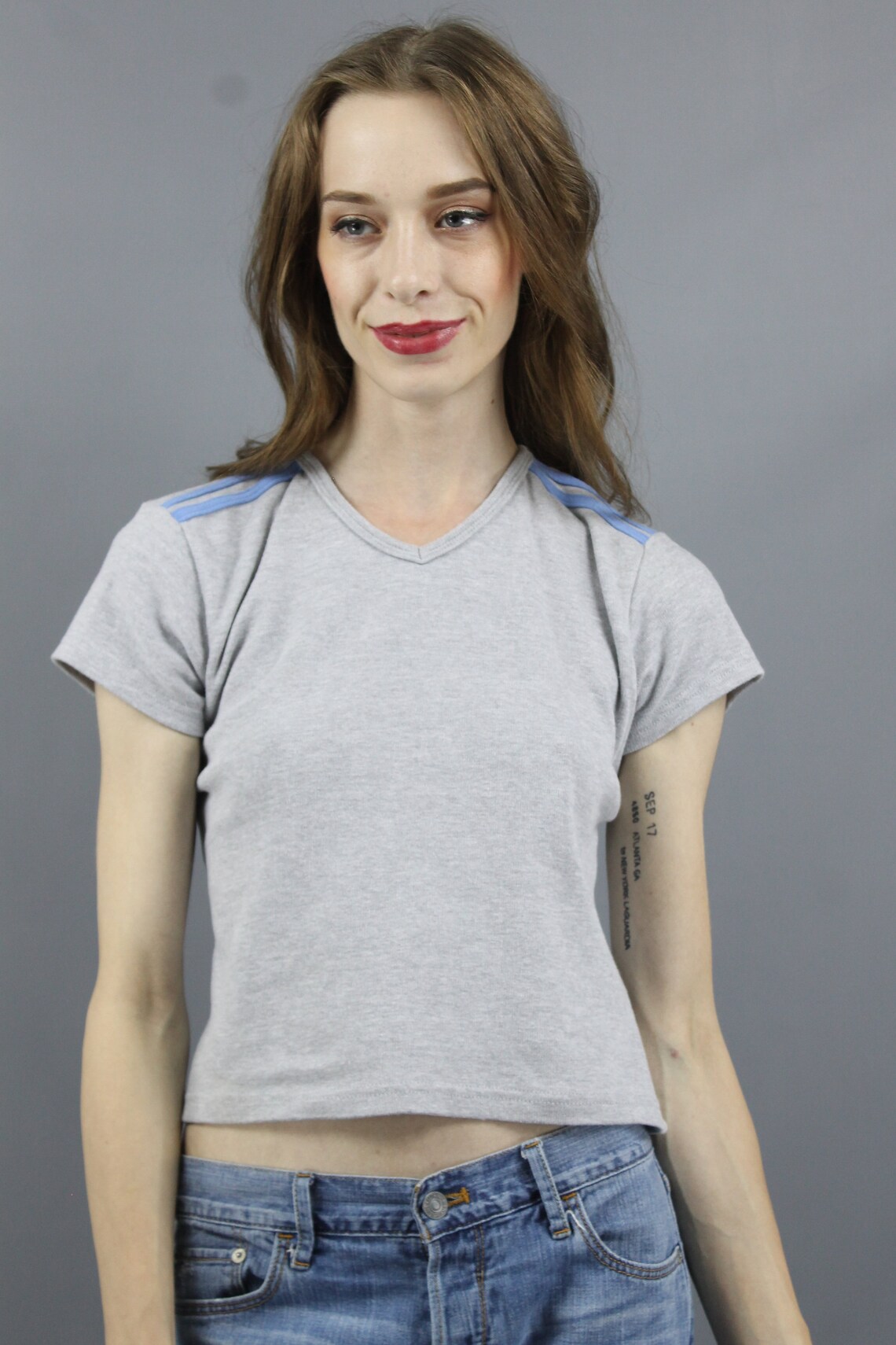 90s Babydoll Tee Y2k Babydoll Tee Sporty Top Striped Top 90s Etsy