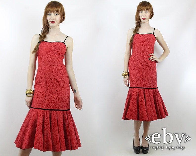Vintage 50s Red Dress
